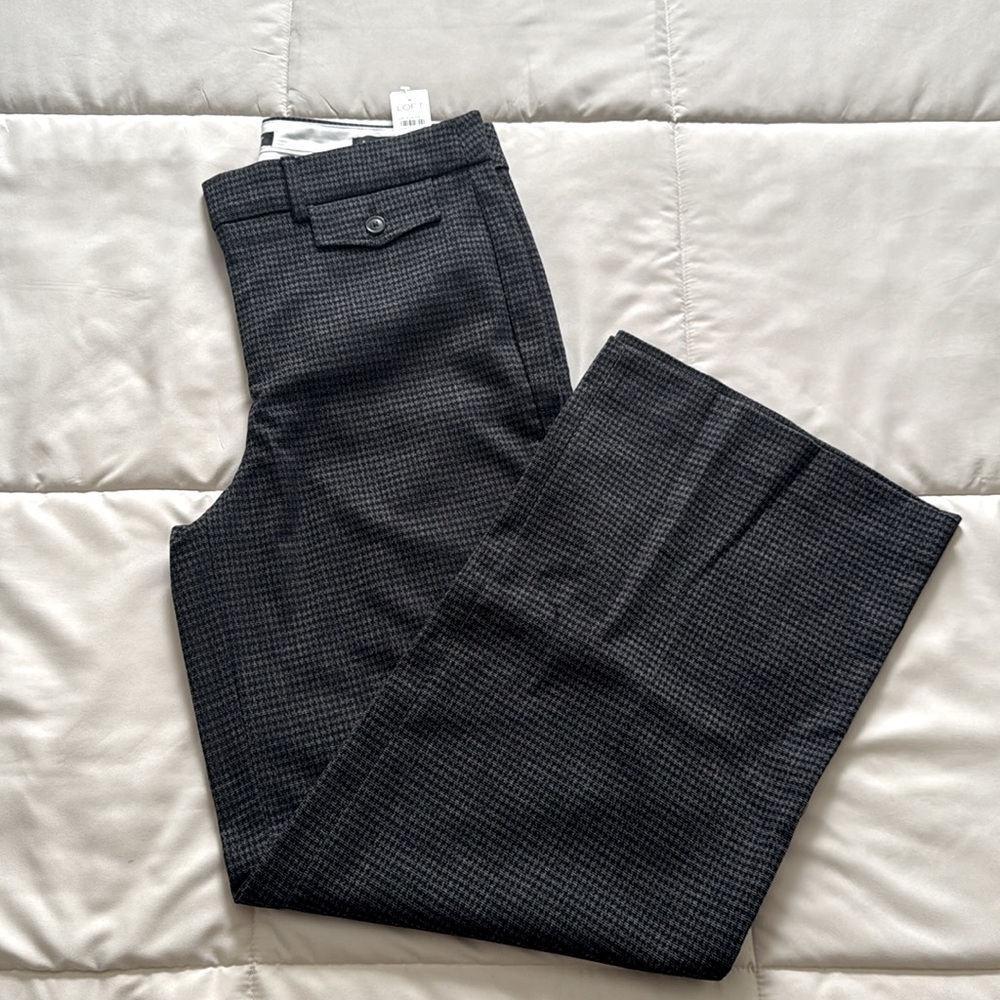 Loft High Waist Patterned Trousers - New with tags!